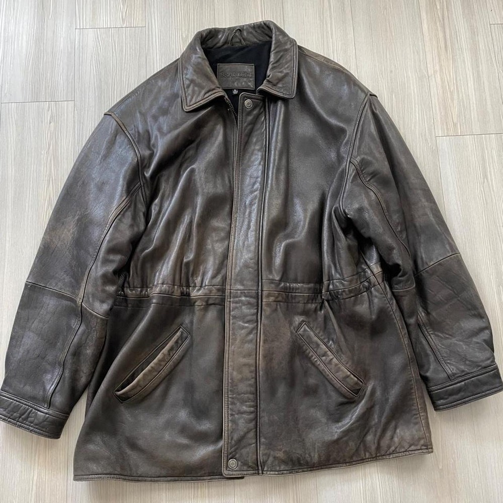 Brandini brown leather jacket size XL